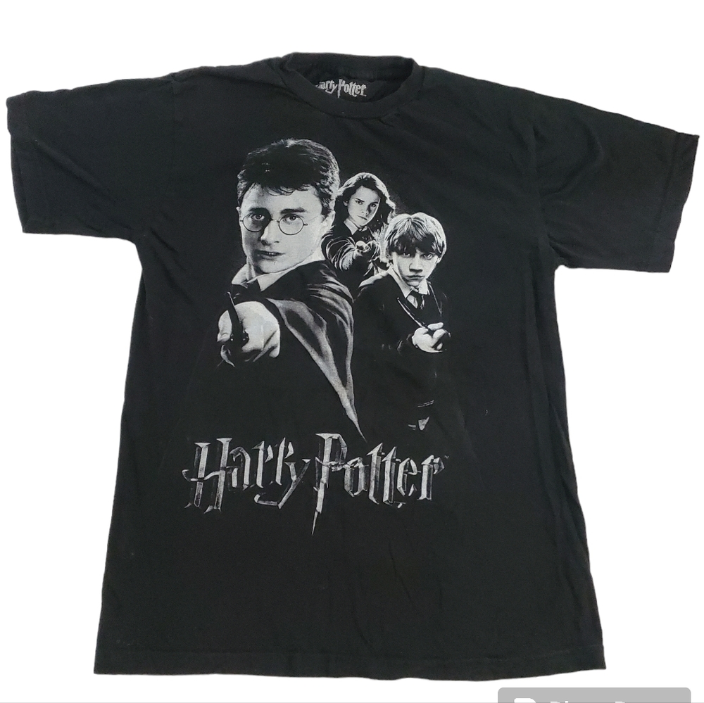 Vintage Harry Potter 100% Cotton  Black & White Tshirt / Unisex/ Size L jr.